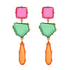 Alloy Geometric Color Matching Electroplated Women's Earrings