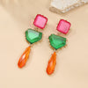 Alloy Geometric Color Matching Electroplated Women's Earrings