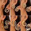 Alloy Geometric Conch Symbol Exaggerated Spiral Pattern Vintage Style Electroplated Women's Earrings