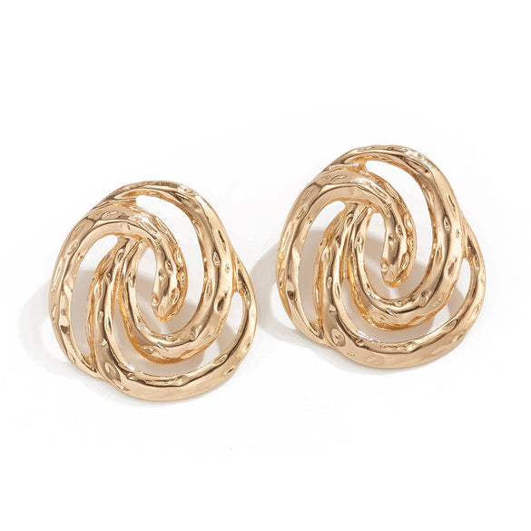 Alloy Geometric Conch Symbol Exaggerated Spiral Pattern Vintage Style Electroplated Women's Earrings