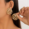 Alloy Geometric Conch Symbol Exaggerated Spiral Pattern Vintage Style Electroplated Women's Earrings