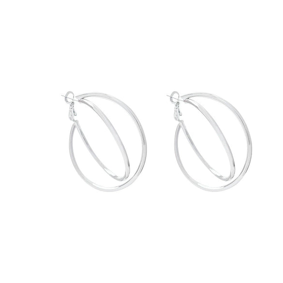 Alloy Geometric Cross Circle Electroplated Women's Earrings