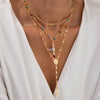 Alloy Geometric Cross Pendant Necklace Electroplating Hiphop Niche Style Women's