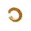 Alloy Geometric Cshaped Dot Diamond Electroplated Ear Clips Earrings