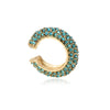 Alloy Geometric Cshaped Dot Diamond Electroplated Ear Clips Earrings