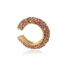 Alloy Geometric Cshaped Dot Diamond Electroplated Ear Clips Earrings