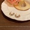 Alloy Geometric Cshaped Electroplated Earrings For Women