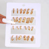 Alloy Geometric Cshaped Electroplated Women's Earrings