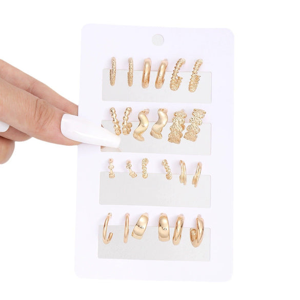Alloy Geometric Cshaped Electroplated Women's Earrings