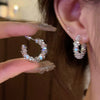 Alloy Geometric Cshaped Women's Highend Light Luxury Niche Design Electroplated Earrings