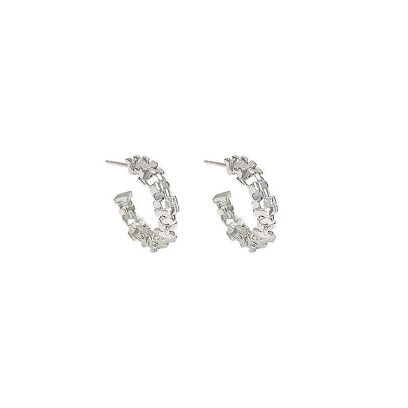 Alloy Geometric Cshaped Women's Highend Light Luxury Niche Design Electroplated Earrings