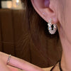 Alloy Geometric Cshaped Women's Highend Light Luxury Niche Design Electroplated Earrings