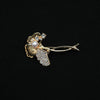 Alloy Geometric Design Electroplated Brooch For Women And Unisex As Clothing Accessories
