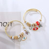 Alloy Geometric Devil's Eye Dripping Oil Bracelet Unisex Fashionable