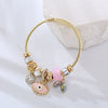 Alloy Geometric Devil's Eye Dripping Oil Bracelet Unisex Fashionable