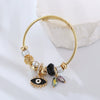 Alloy Geometric Devil's Eye Dripping Oil Bracelet Unisex Fashionable