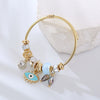 Alloy Geometric Devil's Eye Dripping Oil Bracelet Unisex Fashionable