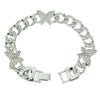 Alloy Geometric Diamond Cuban Butterfly Necklace Hip Hop Jewelry