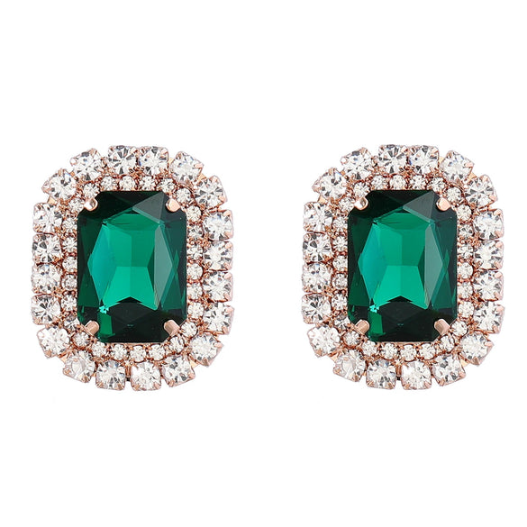 Alloy Geometric Diamond Earrings For Women