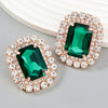 Alloy Geometric Diamond Earrings For Women