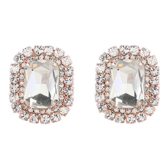 Alloy Geometric Diamond Earrings For Women