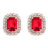 Alloy Geometric Diamond Earrings For Women