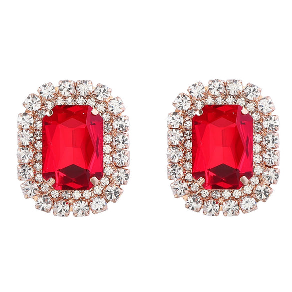 Alloy Geometric Diamond Earrings For Women