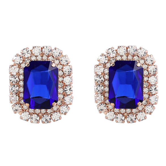 Alloy Geometric Diamond Earrings For Women