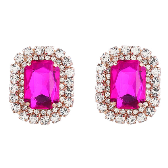 Alloy Geometric Diamond Earrings For Women