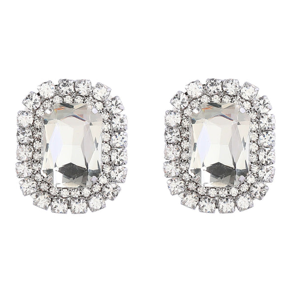 Alloy Geometric Diamond Earrings For Women