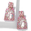 Alloy Geometric Diamond Earrings