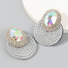 Alloy Geometric Diamond Earrings