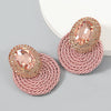 Alloy Geometric Diamond Earrings