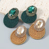 Alloy Geometric Diamond Earrings