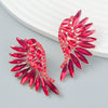 Alloy Geometric Diamond Fashion Fan Wings Earrings