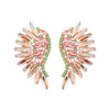 Alloy Geometric Diamond Fashion Fan Wings Earrings