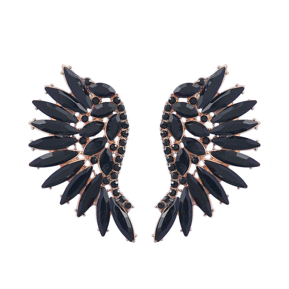 Alloy Geometric Diamond Fashion Fan Wings Earrings