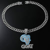 Alloy Geometric Diamond Hip Hop Pendant Necklace For Men