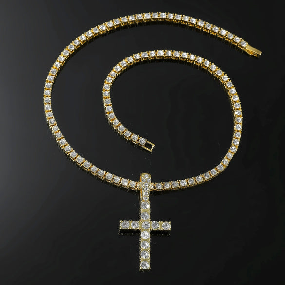 Alloy Geometric Diamond Hiphop Men's Pendant Necklace