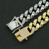 Alloy Geometric Diamond Hiphop Rap Cuban Chain Bracelet For Men