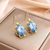 Alloy Geometric Diamond Inlaid Women's Chrysanthemum Round Earrings