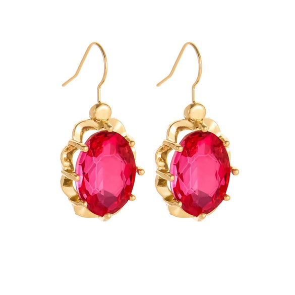 Alloy Geometric Diamond Inlaid Women's Chrysanthemum Round Earrings