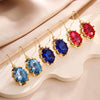 Alloy Geometric Diamond Inlaid Women's Chrysanthemum Round Earrings