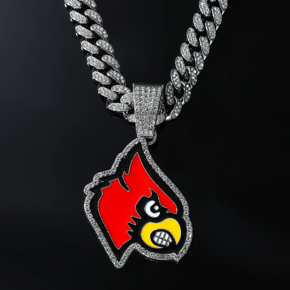 Alloy Geometric Diamond Men's Cuban Chain Hip Hop Exaggerated Animal Pendant Necklace