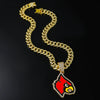 Alloy Geometric Diamond Men's Cuban Chain Hip Hop Exaggerated Animal Pendant Necklace