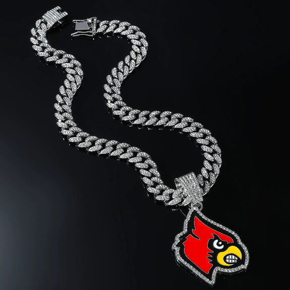 Alloy Geometric Diamond Men's Cuban Chain Hip Hop Exaggerated Animal Pendant Necklace