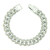 Alloy Geometric Diamond Men's Hipster Punk Fashion Cuban Chain Bracelet