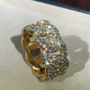 Alloy Geometric Diamond Men's Ring Hiphop Winding Chain Accessory