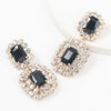Alloy Geometric Diamond Rhinestone Glass Diamond Earrings