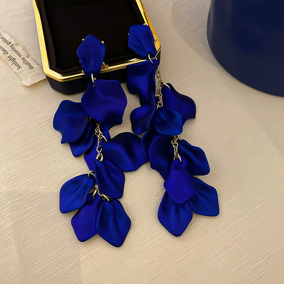 Alloy Geometric Diamond Tassel Earrings